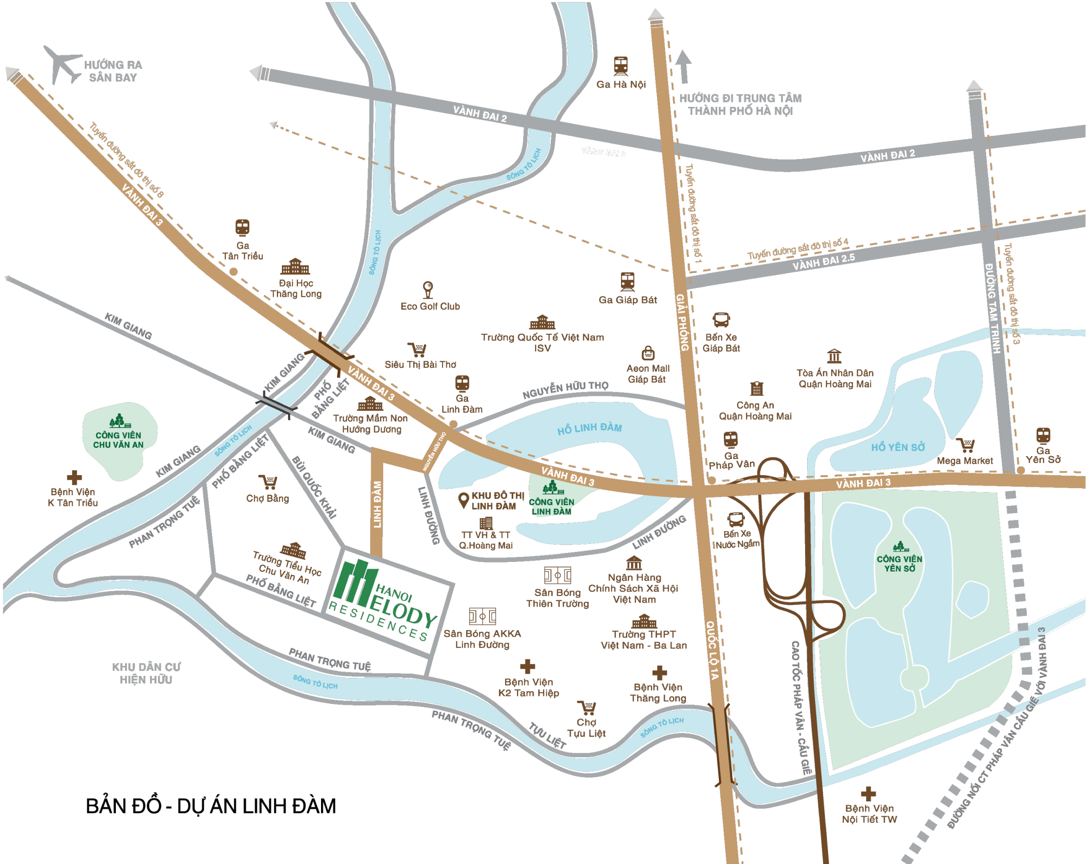 vị trí căn hộ Hanoi Melody Residences