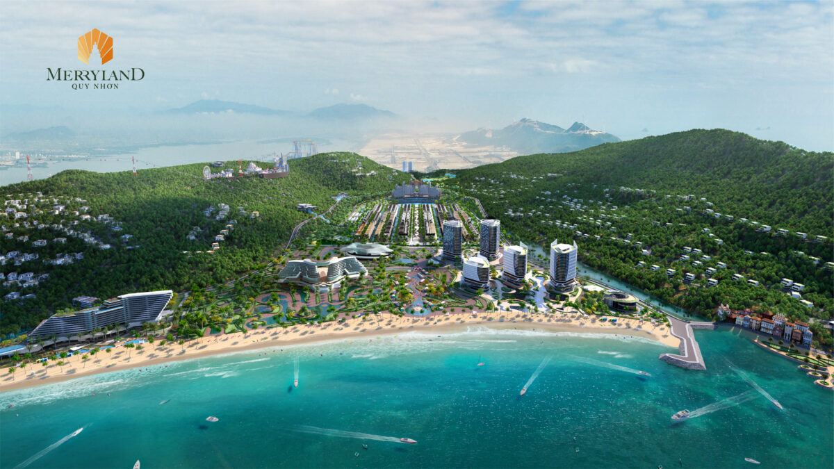 Toàn cảnh dự án" Thành phố bán. đảo du lịch thương mại thông minh đẳng cấp quốc tế Merryland"
